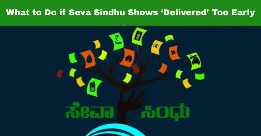 What to Do if Seva Sindhu Shows ‘Delivered’ Too Early