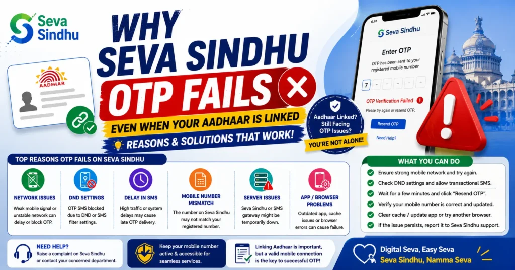 Why Seva Sindhu OTP Fails Even When Your Aadhaar Is Linked