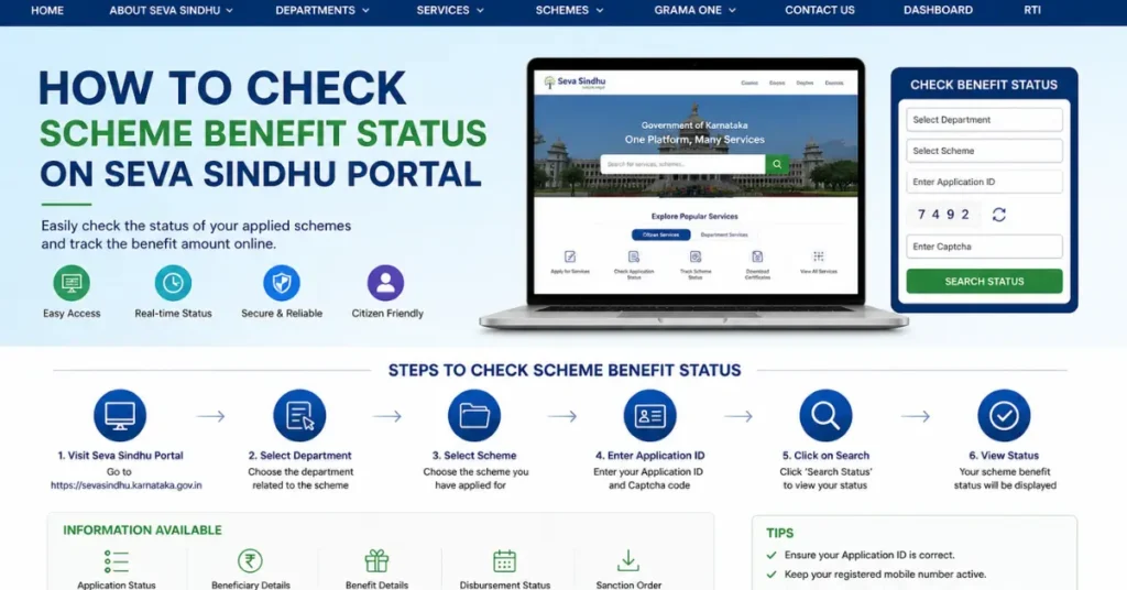How to Check Scheme Benefit Status on Seva Sindhu Portal