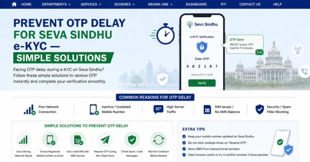 Prevent OTP Delay for Seva Sindhu e-KYC — Simple Solutions