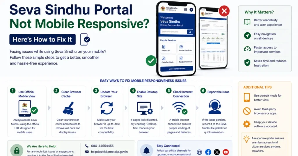 Seva Sindhu Portal Not Mobile Responsive? Here’s How to Fix It
